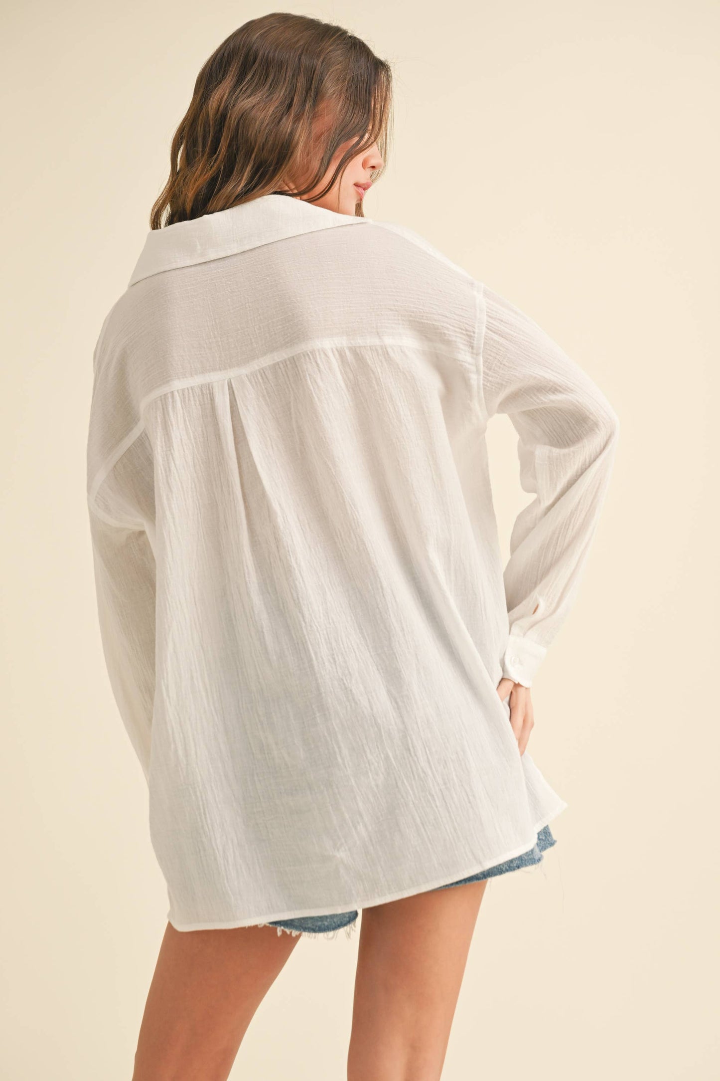 Kennedi White Button Down
