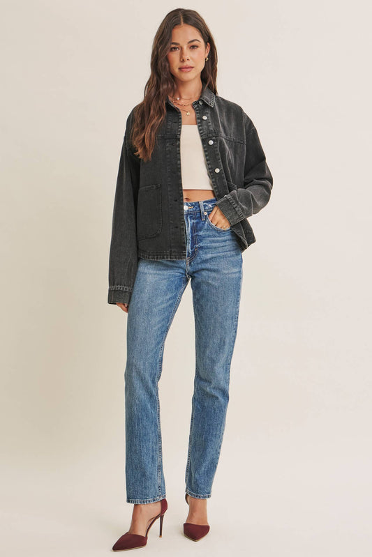 Avery Utility Jacket: Black