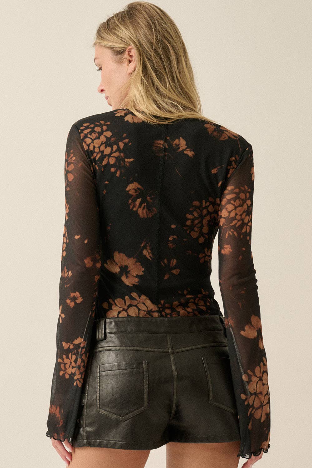 Paige Floral Mesh Top