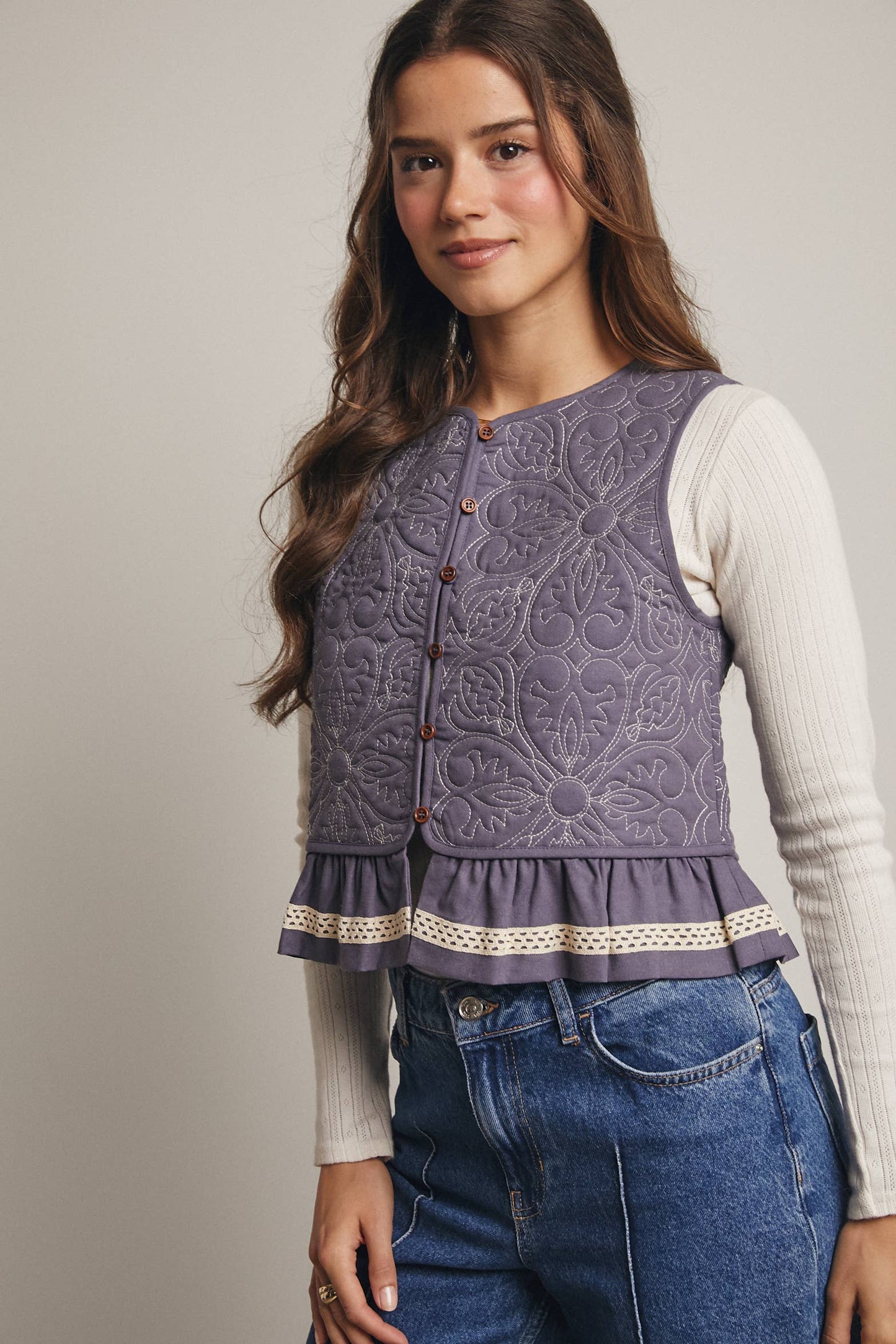 Quincy Peplum Vest