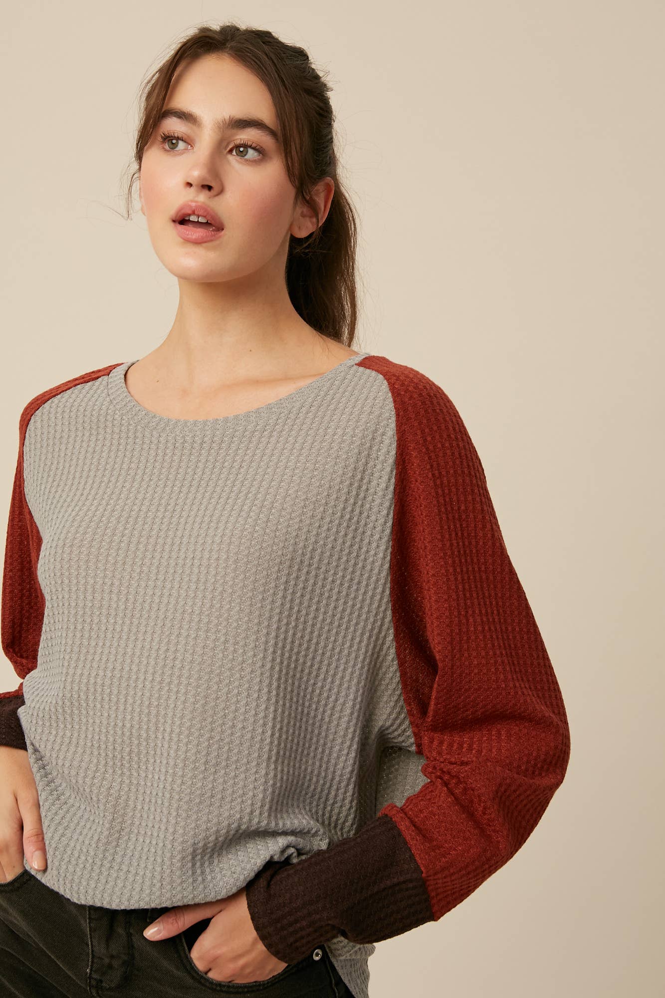 Tiana Waffle Long Sleeve