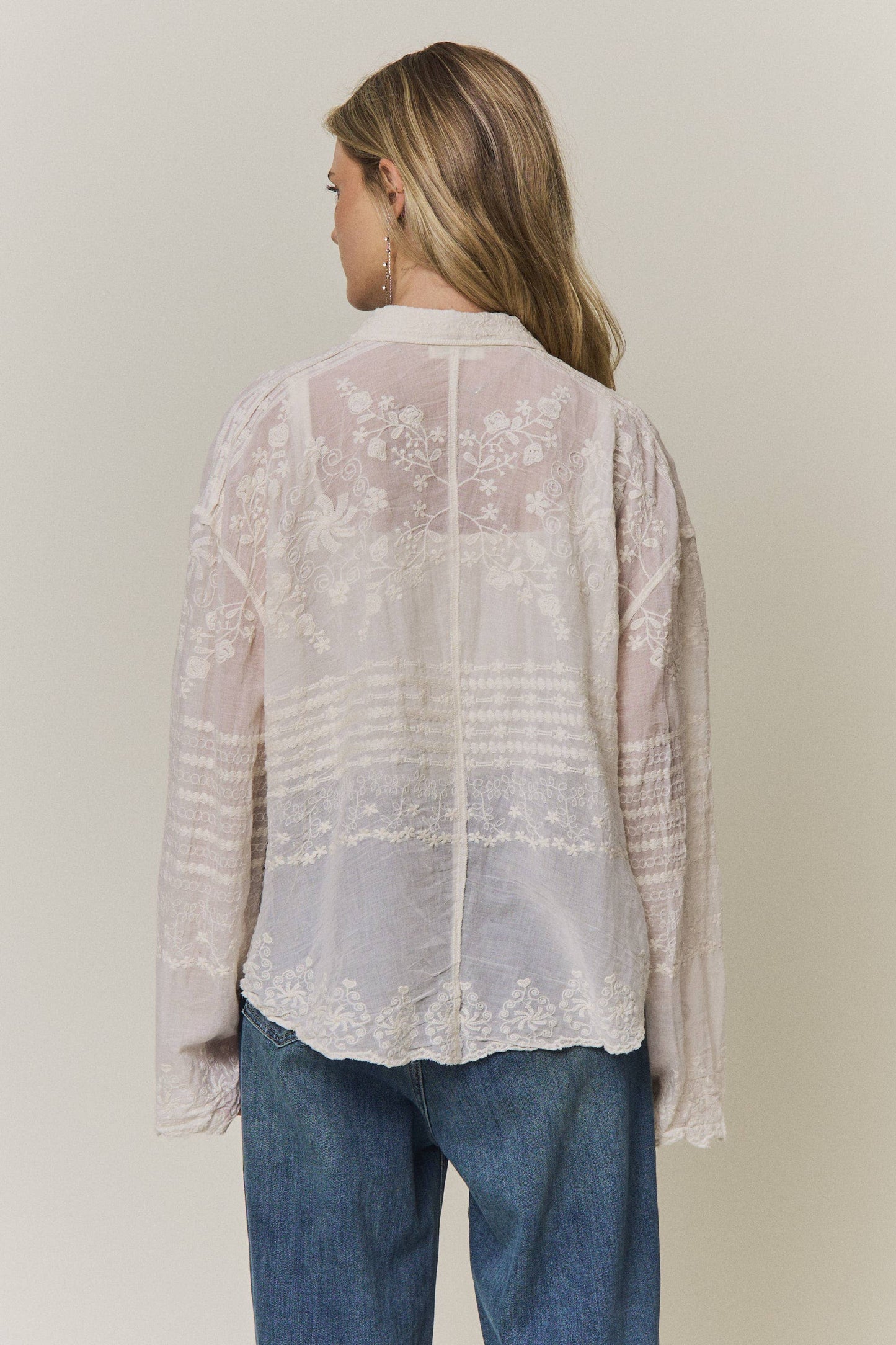 Addy Embroidered Button Up