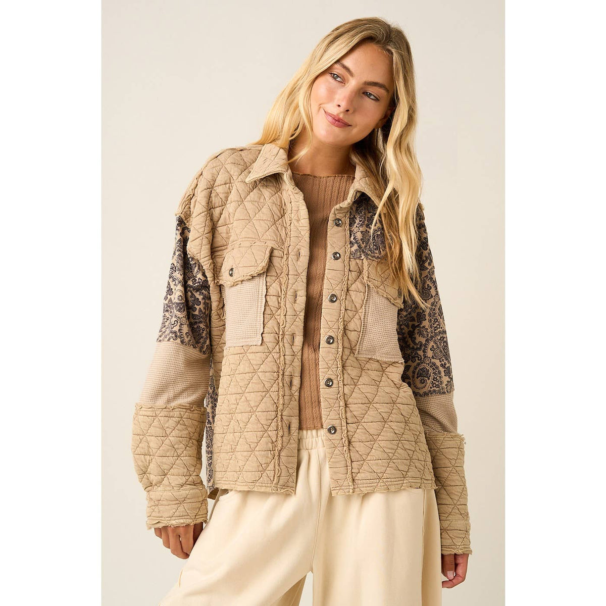 Penny Patchwork Quilted Shacket