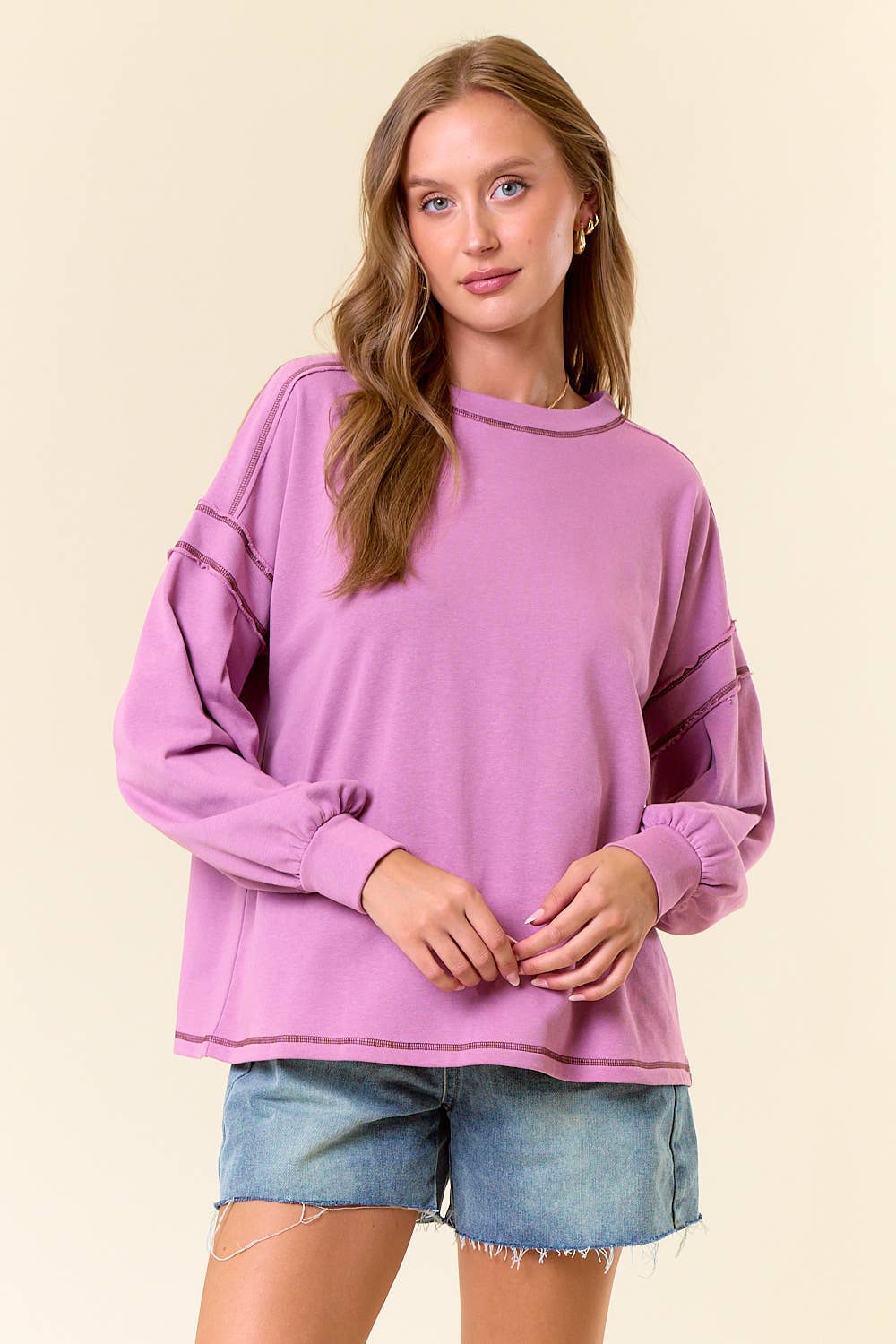 Lilian Long Sleeve: Dusty Lilac