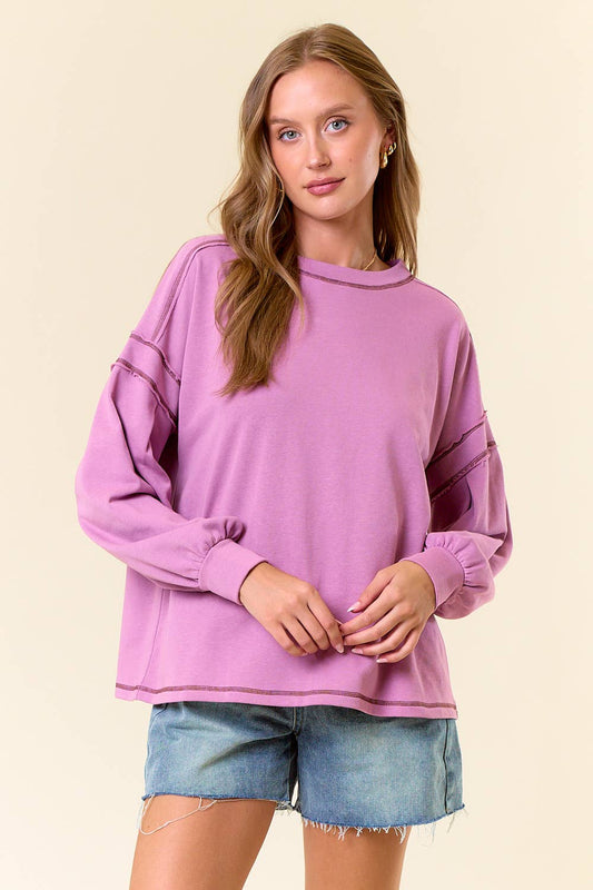 Lilian Long Sleeve: Dusty Lilac