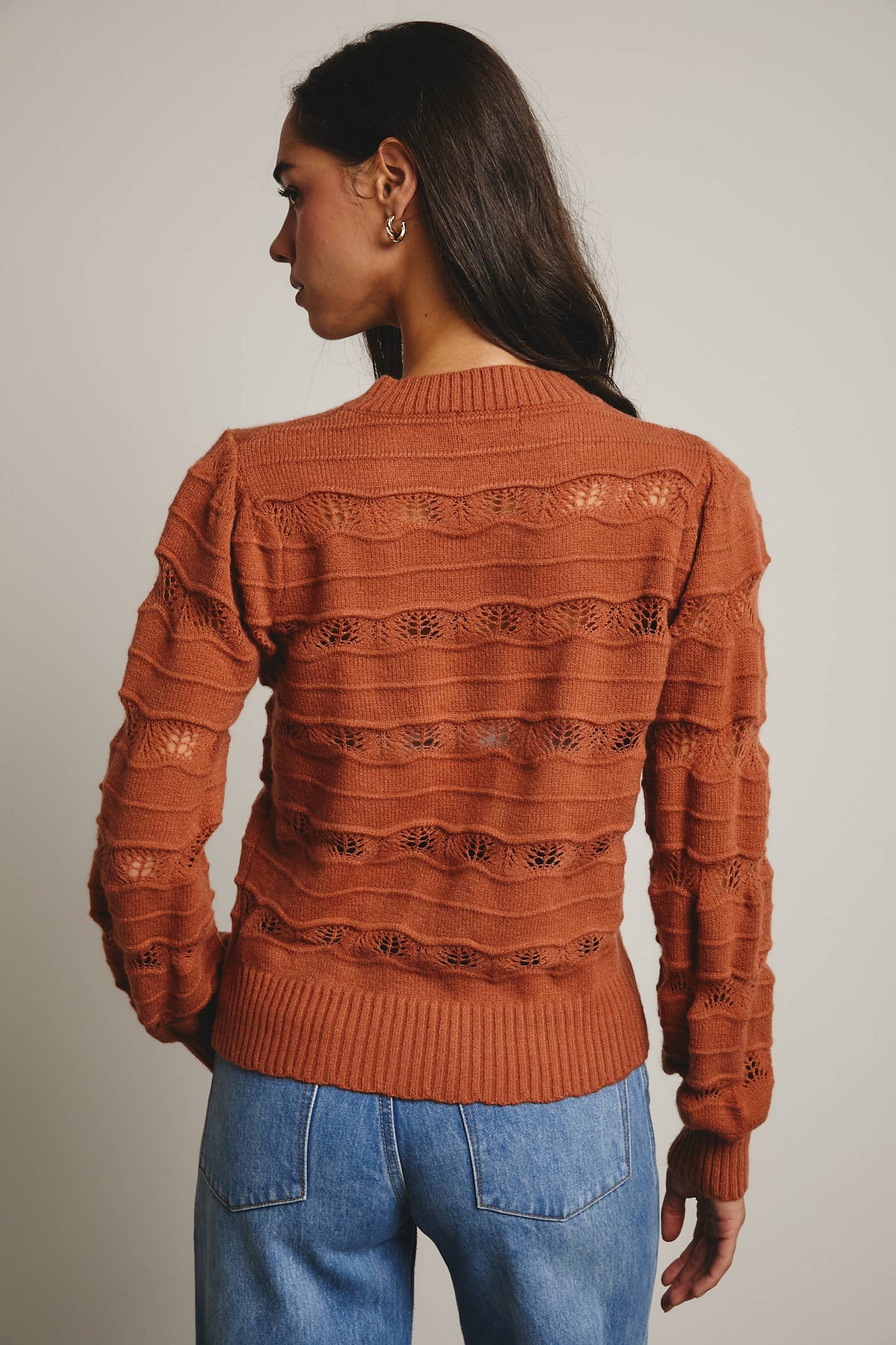 Pinella Stripe Knit: Terracotta