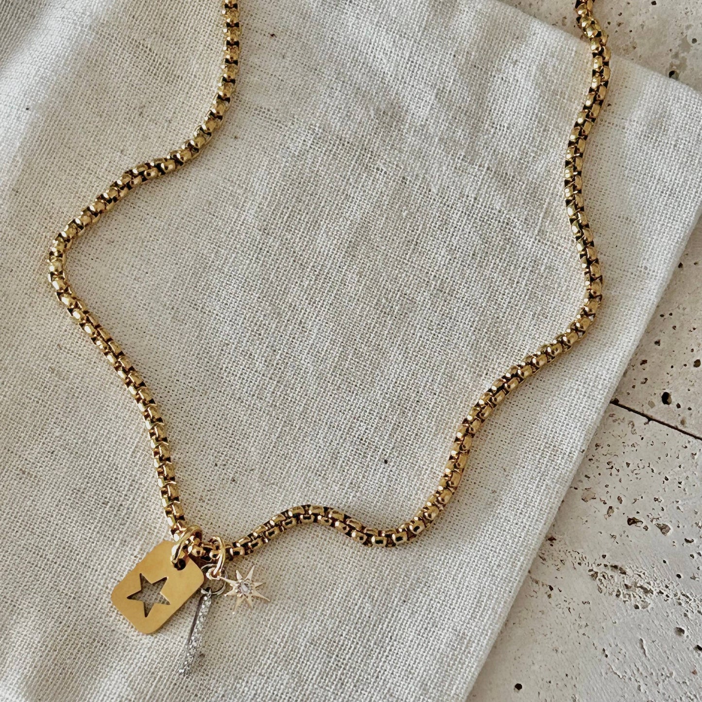 Star Tag Layering Necklace