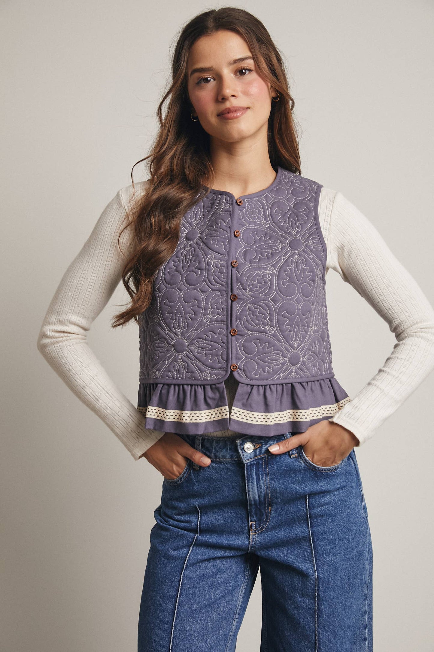 Quincy Peplum Vest
