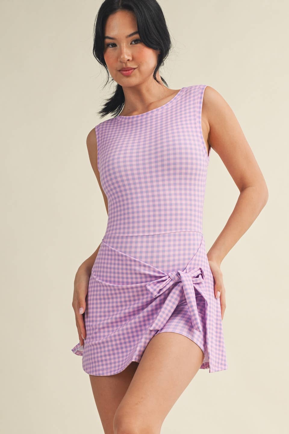 Match Point Gingham Active Dress