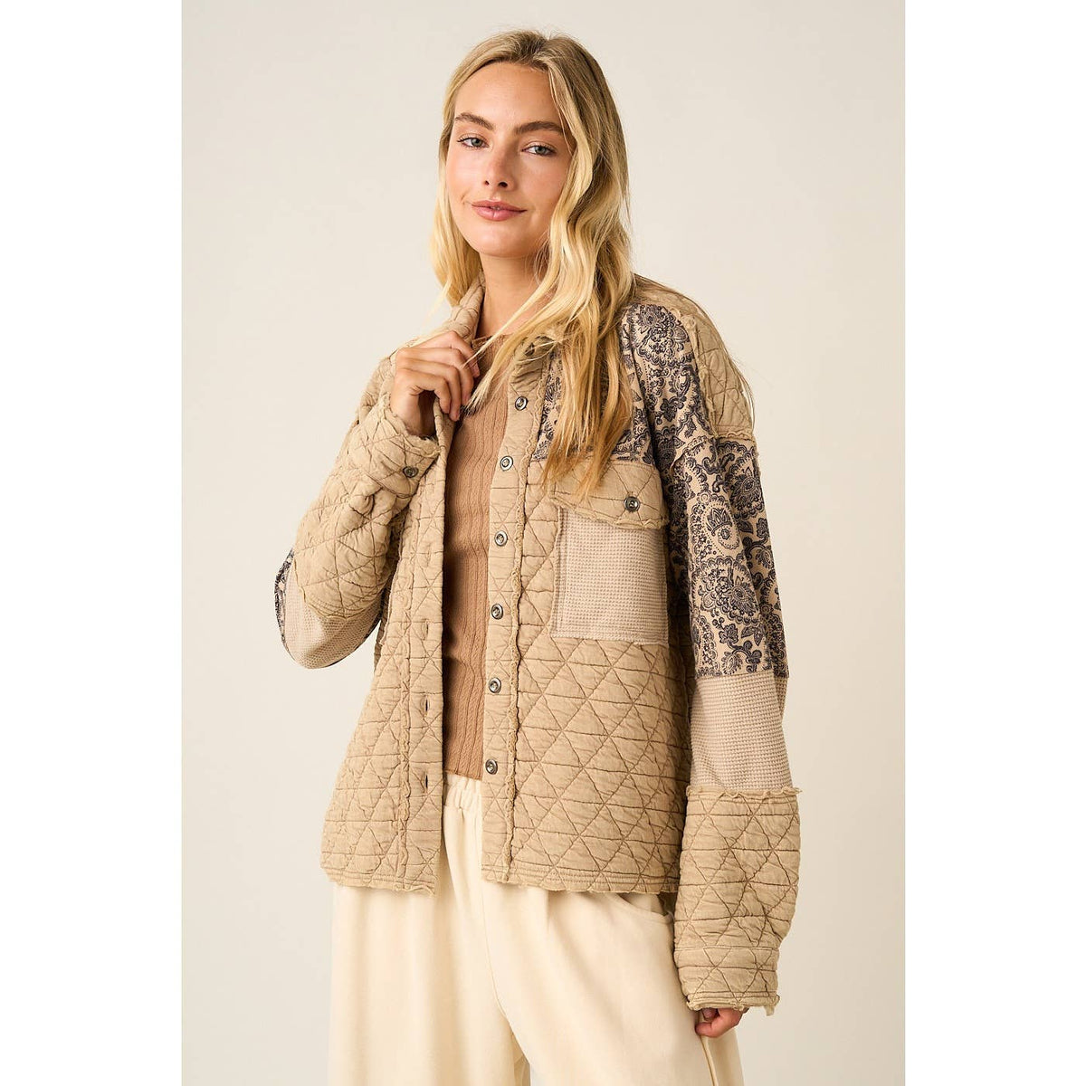 Penny Patchwork Quilted Shacket