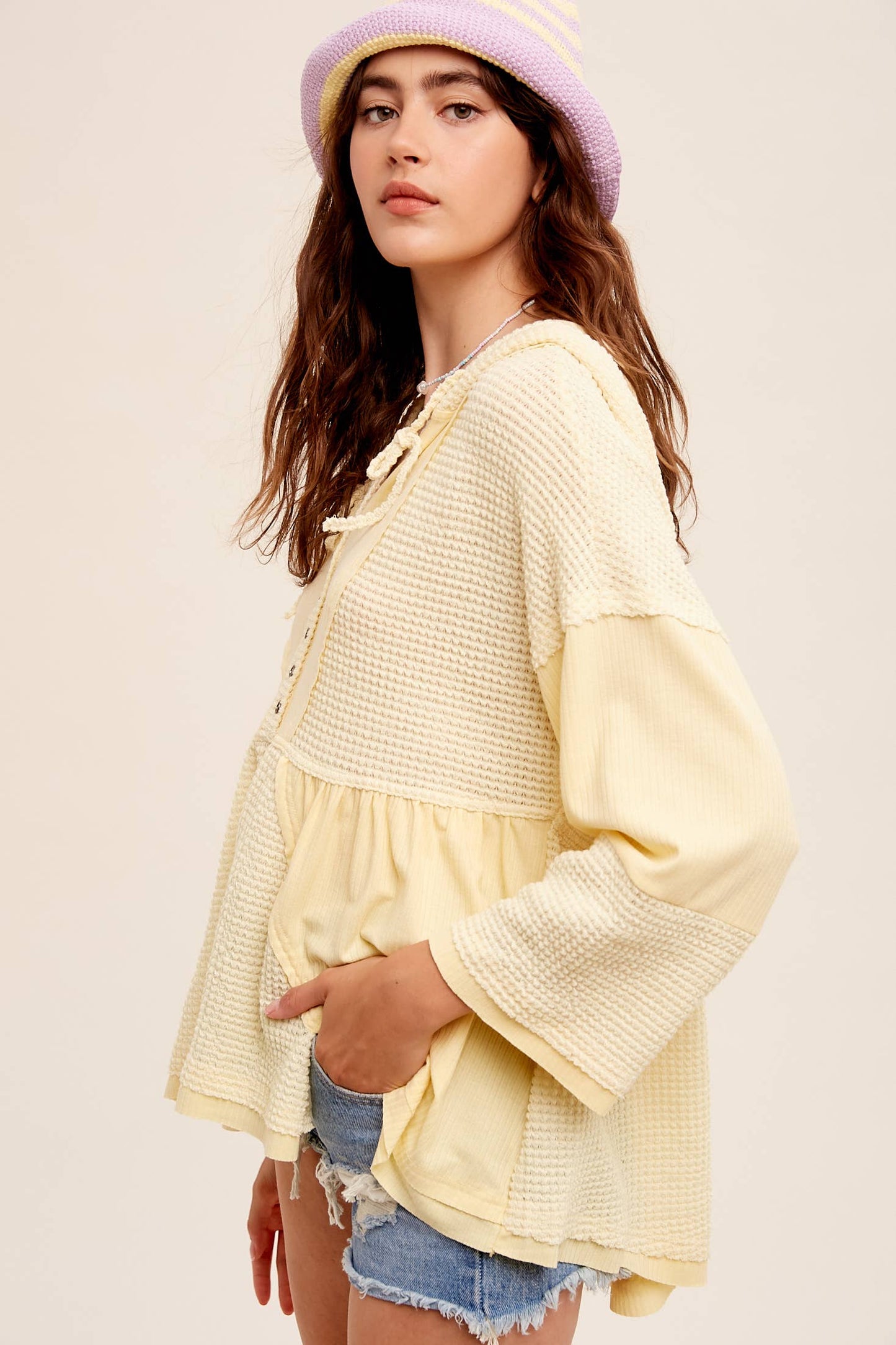 Marsha Butter Waffle Top